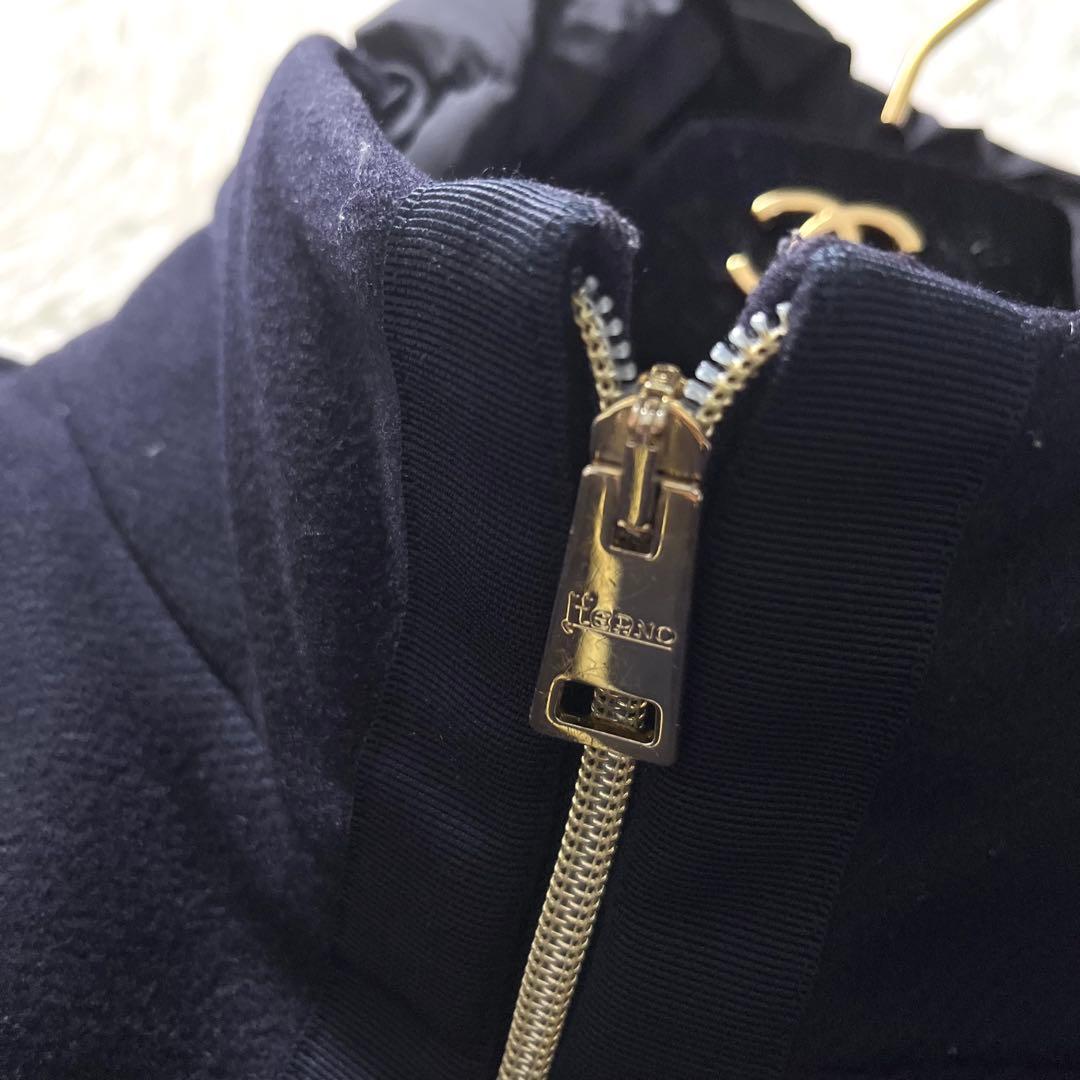 HERNO ヘルノ　切替　ダウン　コート　40 ロング丈　黒　2way