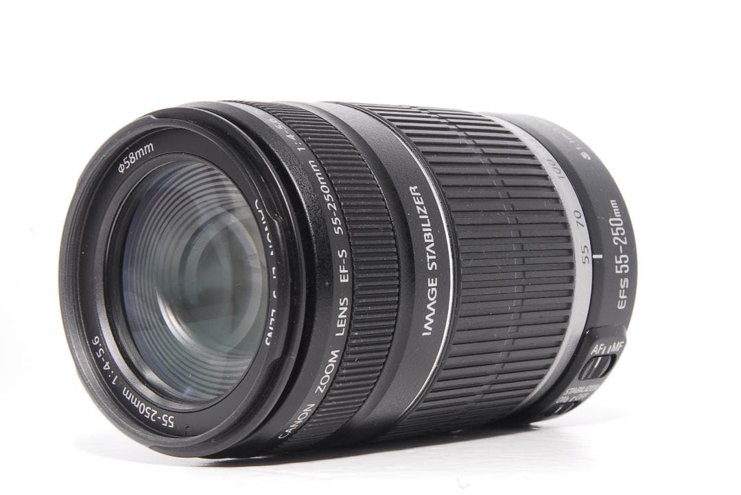 動作良好 望遠レンズ Canon EF-S 55-250mm F4-5.6 IS