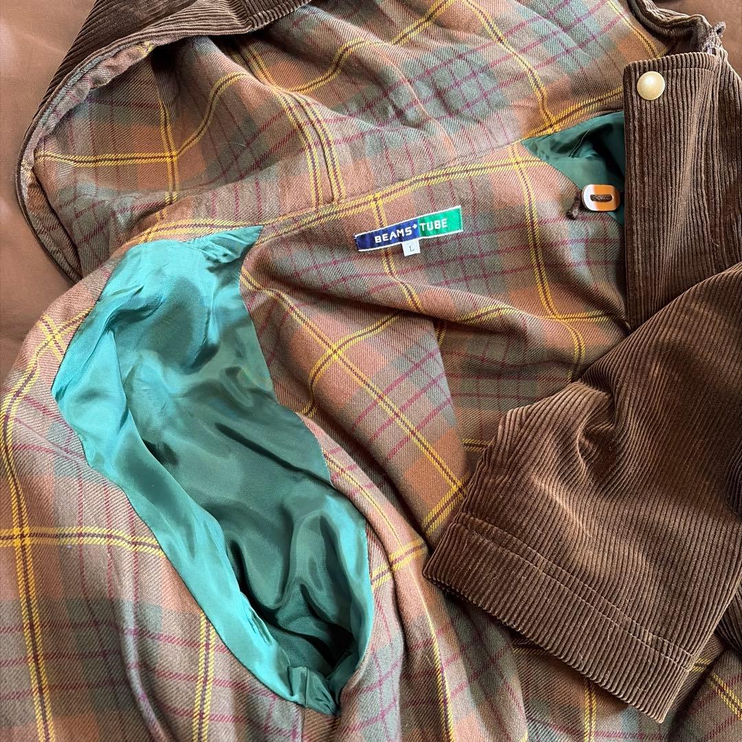 BEAMS TUBE フード付きコーデュロイジャケット Lサイズ