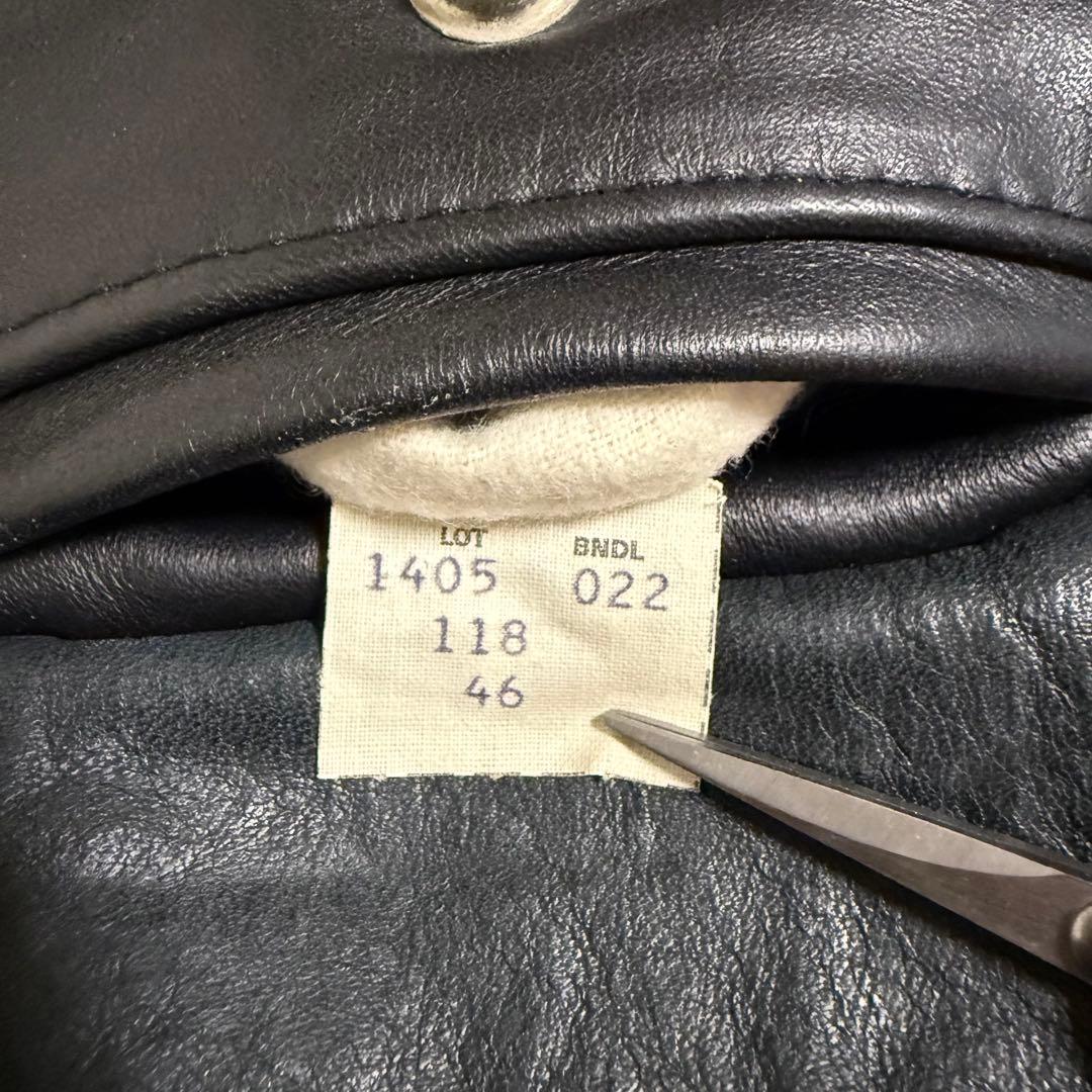 Schott 118 ダブルライダース 46 ブラック カウハイド USA 黒