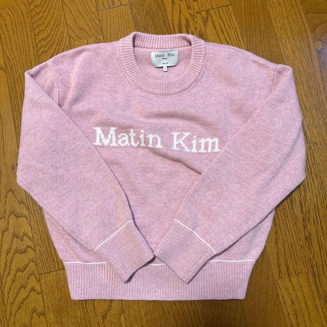 トップス matinkim COLOR TRIM LINE LOGO PULLOVER