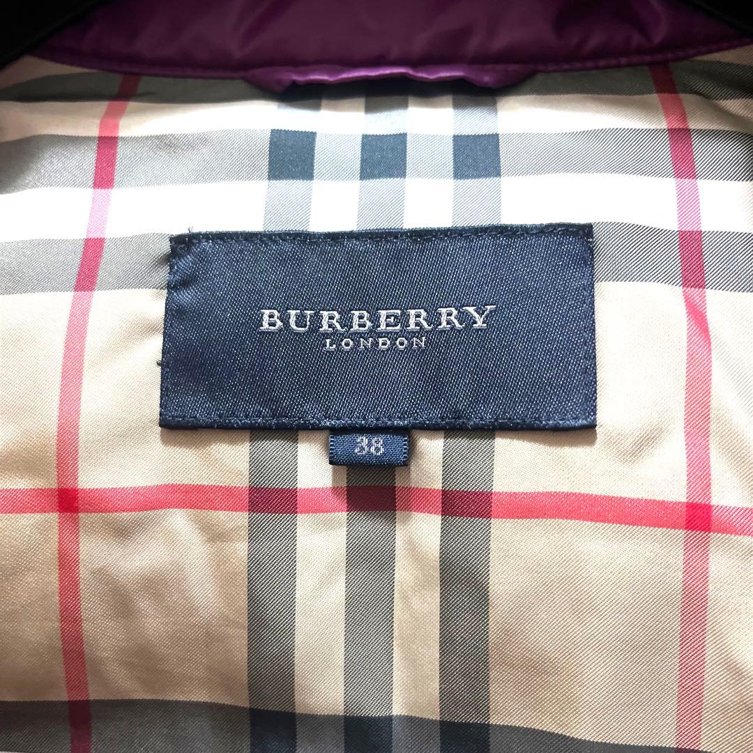 極美品☆バーバリーロンドンダウンジャケットパープル