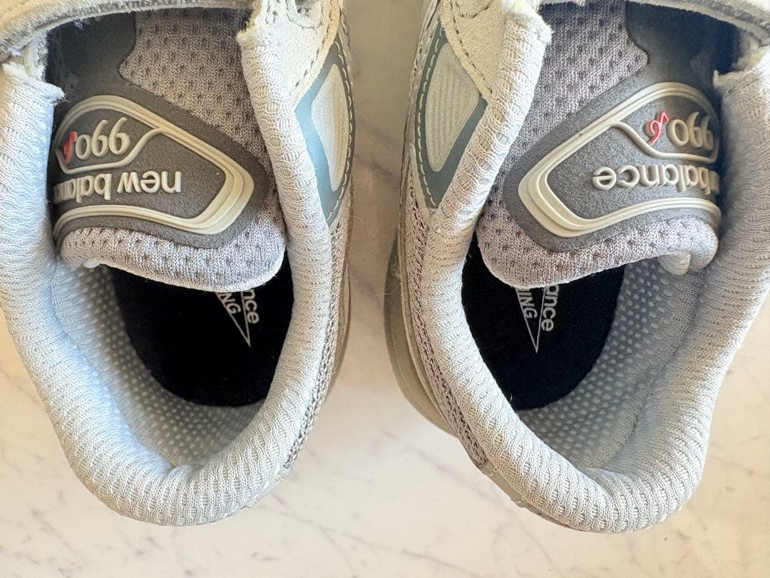 美品 new balance 990 v6 19cm kids m990gl6