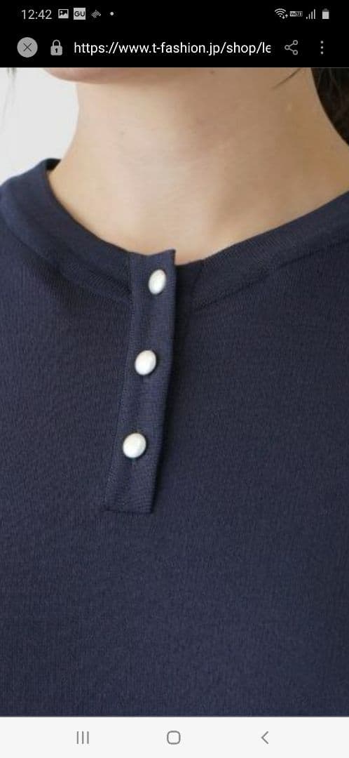 レリアン 春 セレモニー レースつけ襟 長袖2WAY ニット 11号