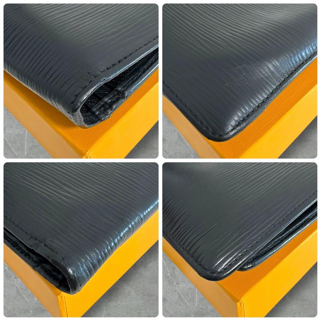 美品✨ ルイヴィトン エピ ポルトフォイユ ブラザ 長財布 折り財布 ブラック