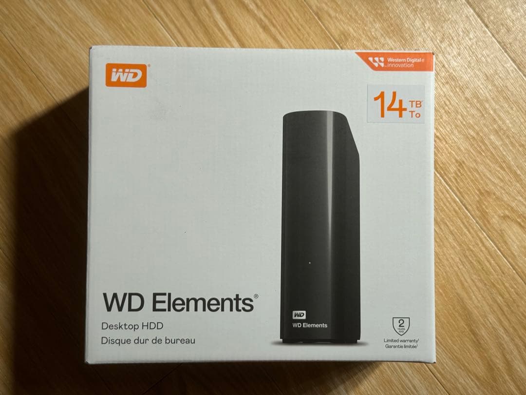 WD Elements 14TB 外付けハードディスク（未開封新品）