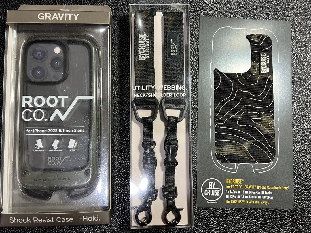 ROOT CO. ルートコー iPhone14Pro用ケースショルダーストラップ