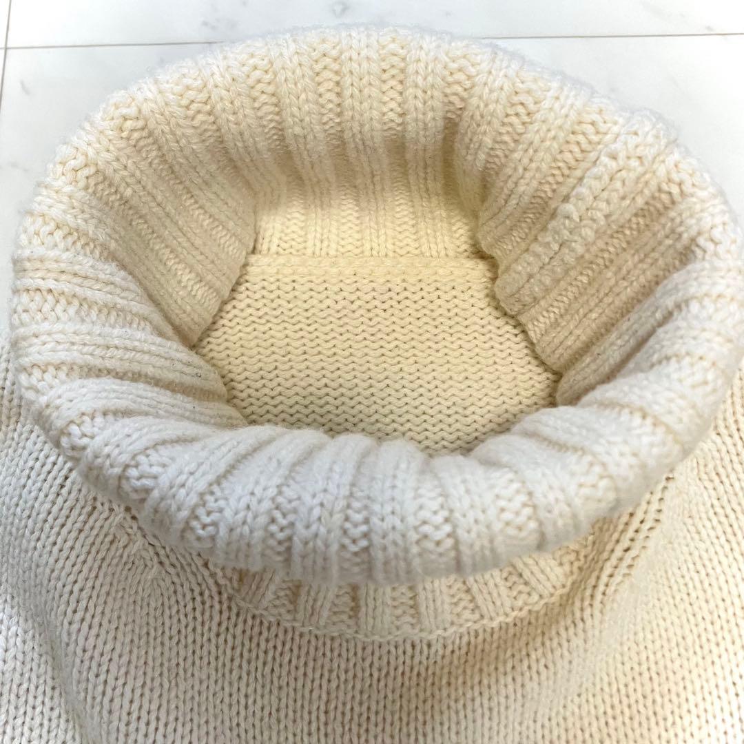 美品 ギャルリーヴィー ファインウール ハイネックプルオーバー オフホワイト M