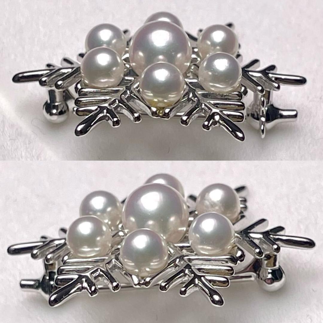 【MIKIMOTO/ミキモト】アコヤパール スノーフレーク 雪の結晶 ブローチ