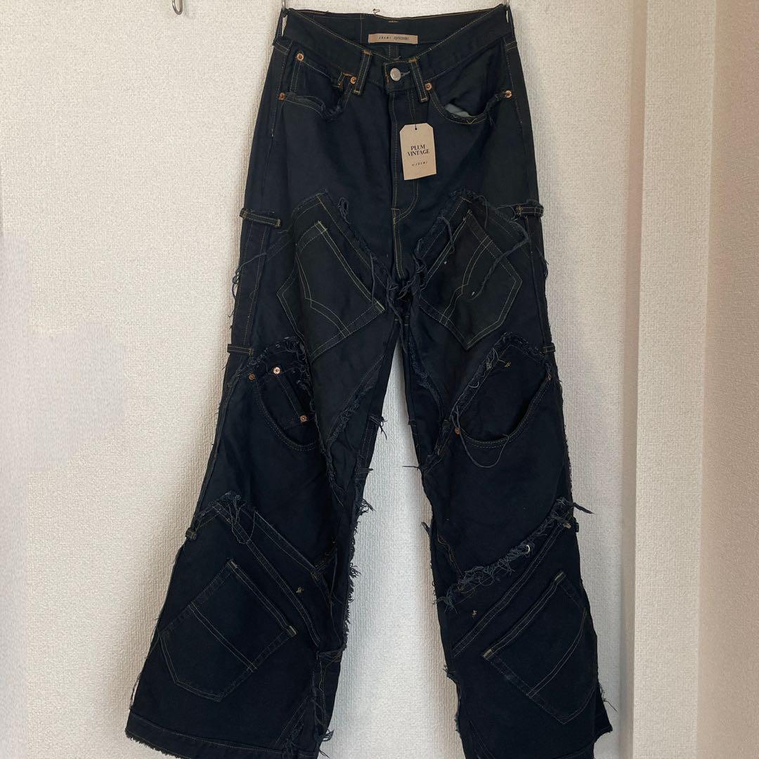 パンツ juemi Rise Linking Black Denim