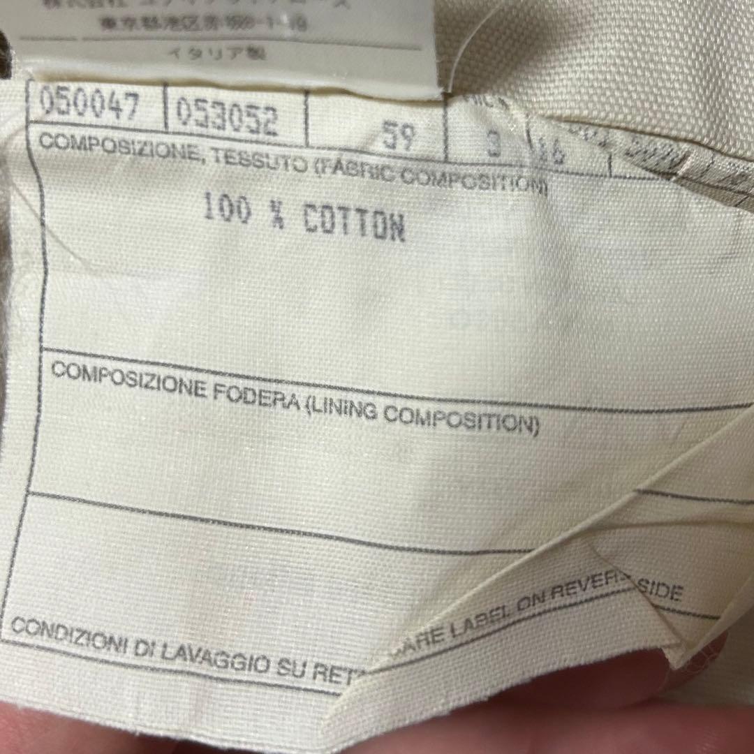 【美品 イタリア製】Valstar VALSTARINO コットンベージュ　46