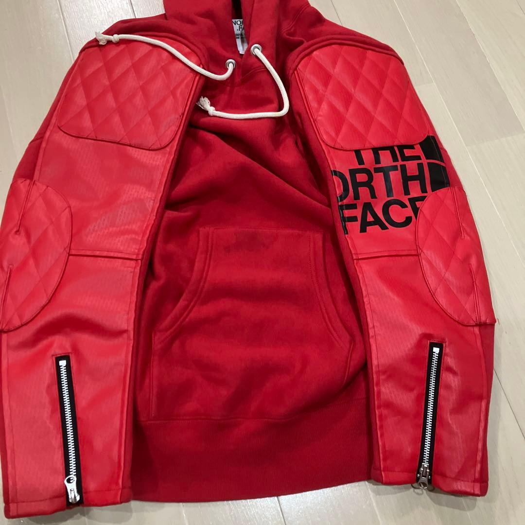 ジュンヤワタナベ ノースフェイス ライダース パーカー レザー