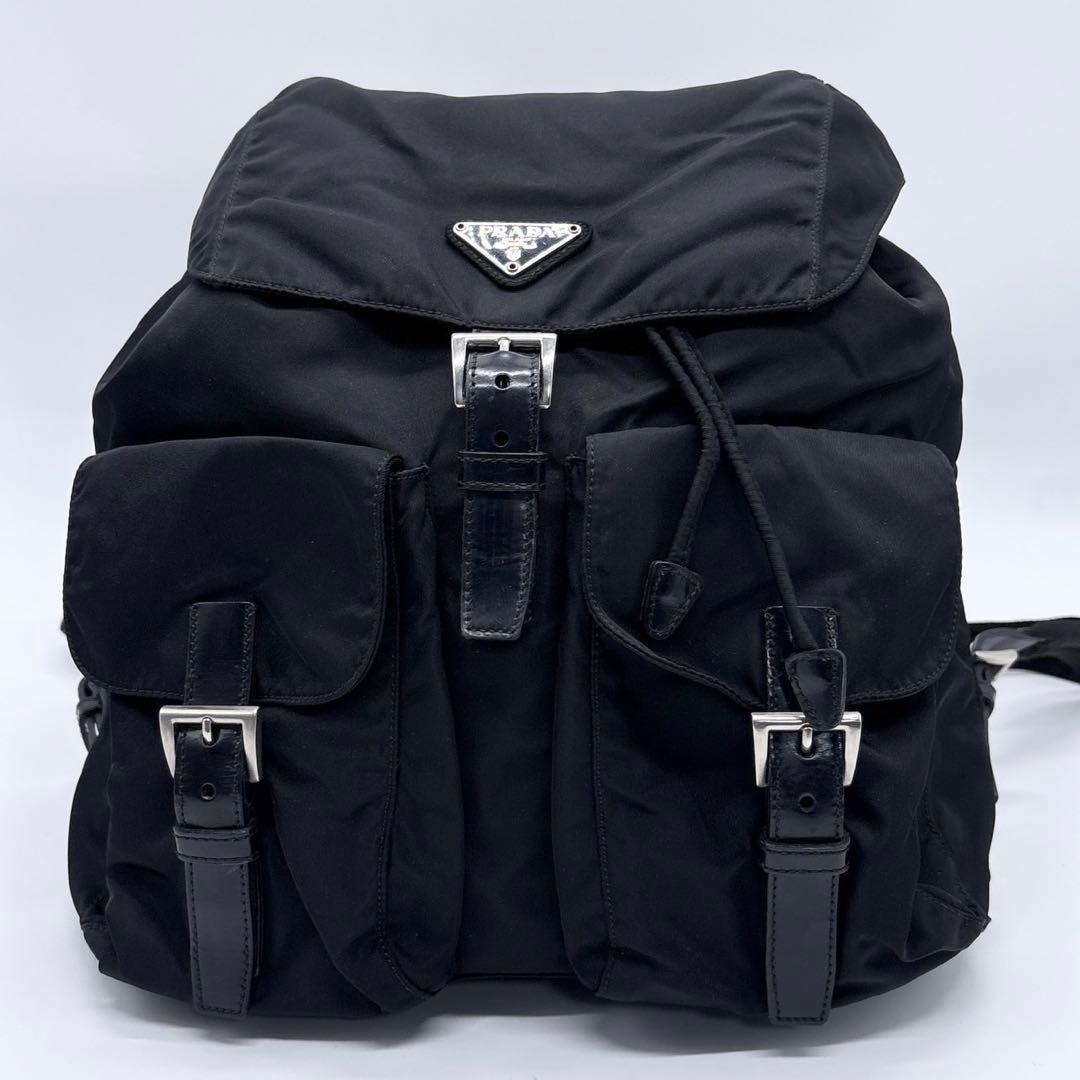 美品 PRADA リュック バックパック 三角ロゴ レディース