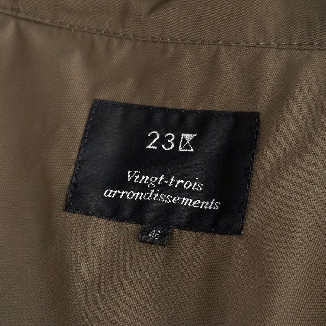 大きめ✨23区✨ダウンライナー付きモッズコート（３XL）カーキ　ラクーンファー