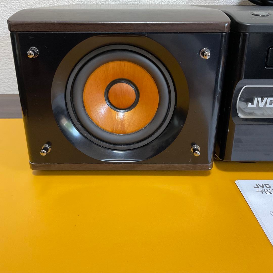 美品　JVC ケンウッドEX-S3-B コンパクトコンポ ブラック ウッド調