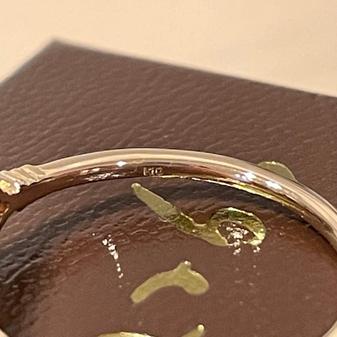 【新品】agete アガット　K10 ゴールドリング　オパール　淡水パール