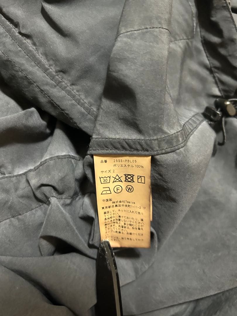 プロダクトトゥエルブ　GARMENT DYED PULLOVER JACKET