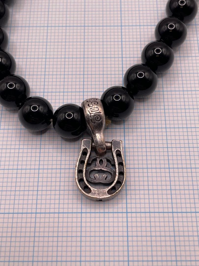STUSSY×JAM  MADEブレスレット 数珠 オニキス 馬 午
