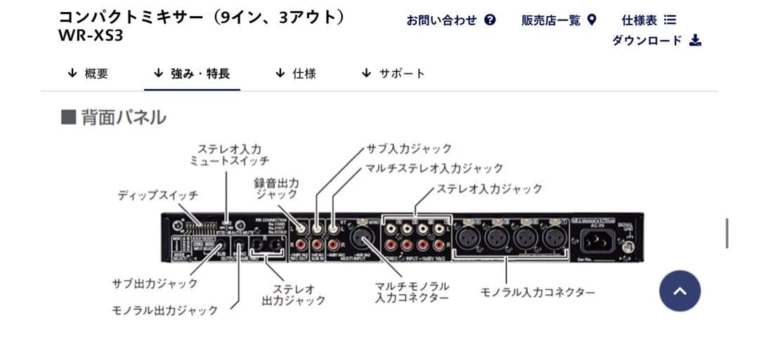 Panasonic コンパクトミキサー　WR-XS3 /新品未開封