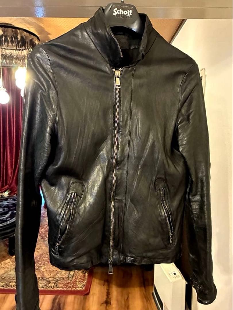 【ほぼ未使用】ジョルジオ ブラット レザー ジャケット シングルライダースM