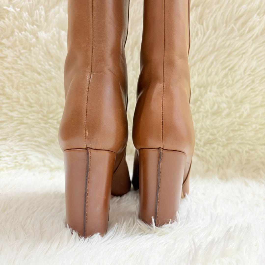 pippichic ポインテッドトゥ　ロングブーツ　ブラウン　23.5 茶