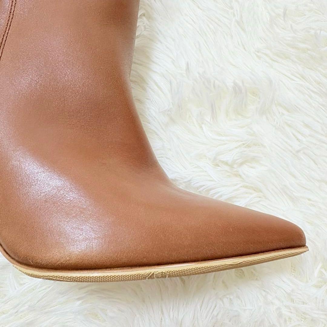 pippichic ポインテッドトゥ　ロングブーツ　ブラウン　23.5 茶