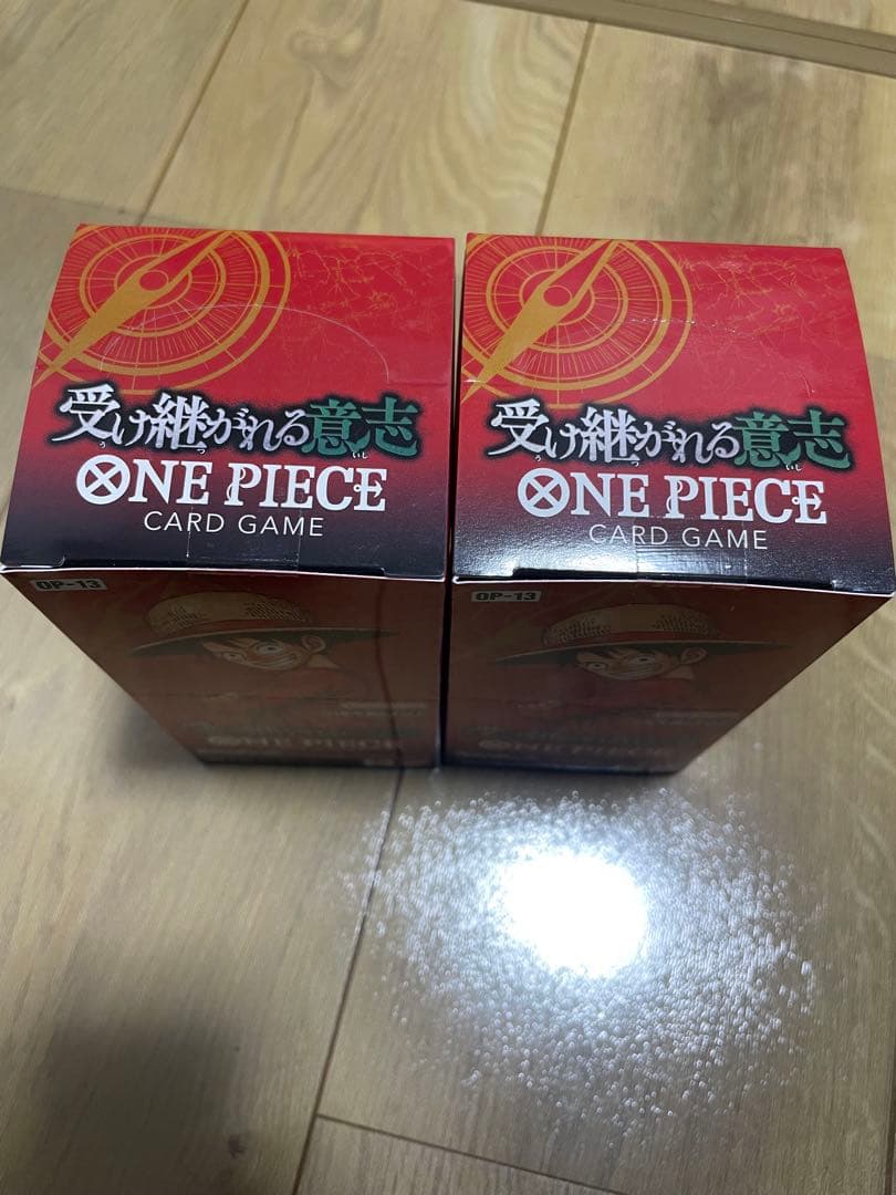 新品未開封 テープ付き ワンピースカードゲーム　受け継がれる意志　2BOX