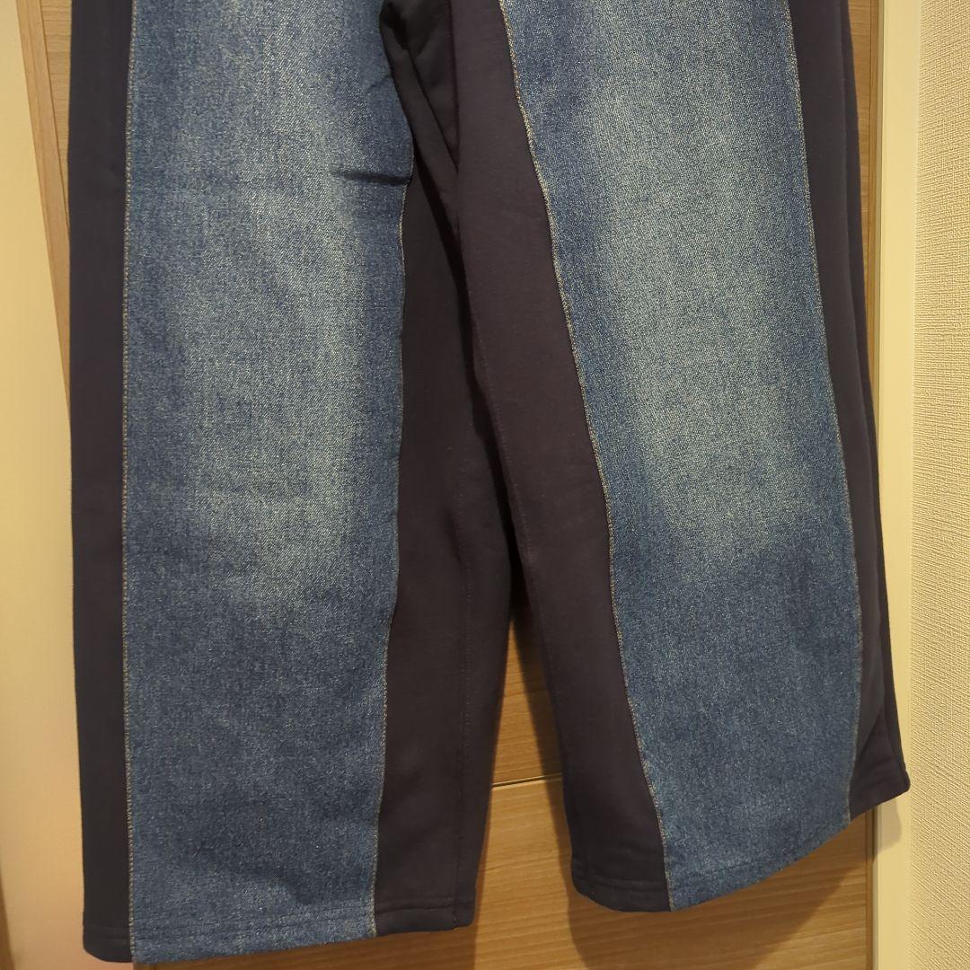 【ラスト1点　未使用品　Мサイズ】ニコアンド　デニムバッチワークパンツ　ネイビー