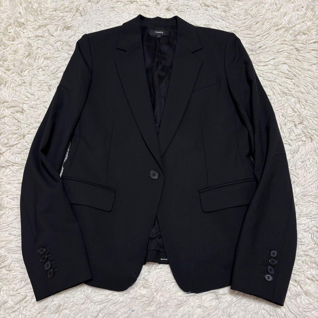 美品 M 現行 Theory セットアップ スーツ ブラック 黒 ストレッチ