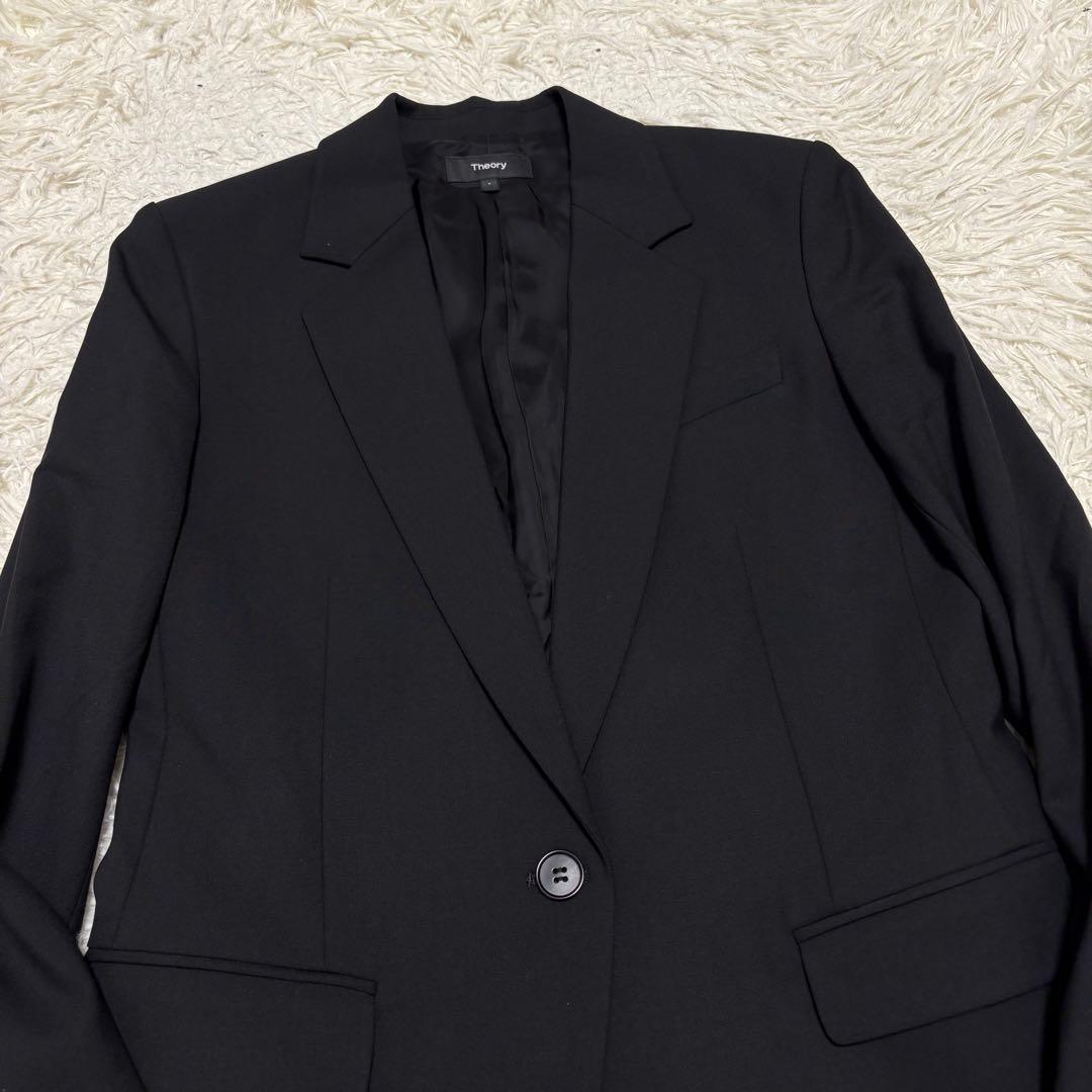 美品 M 現行 Theory セットアップ スーツ ブラック 黒 ストレッチ