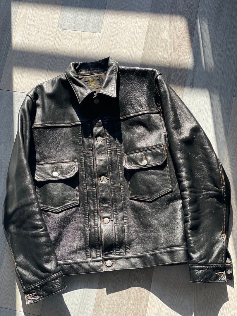 サイズ42 オール馬革　茶芯　ファインクリークレザー　バージニアビーチ