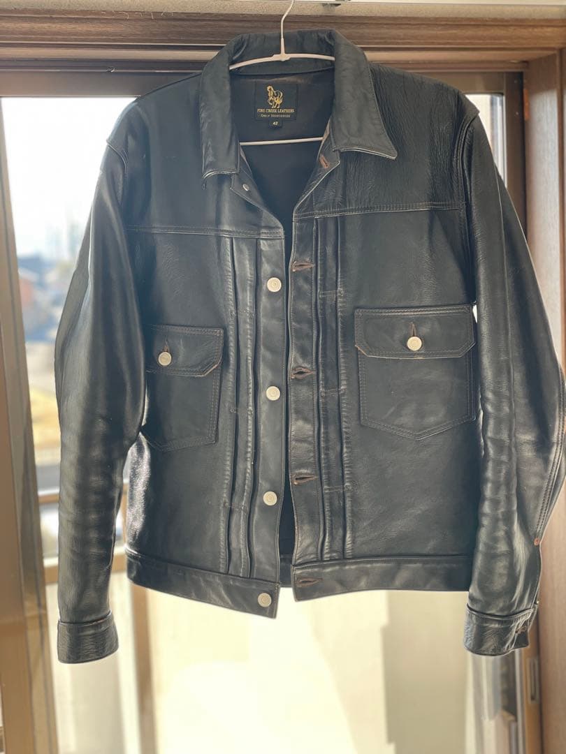 サイズ42 オール馬革　茶芯　ファインクリークレザー　バージニアビーチ