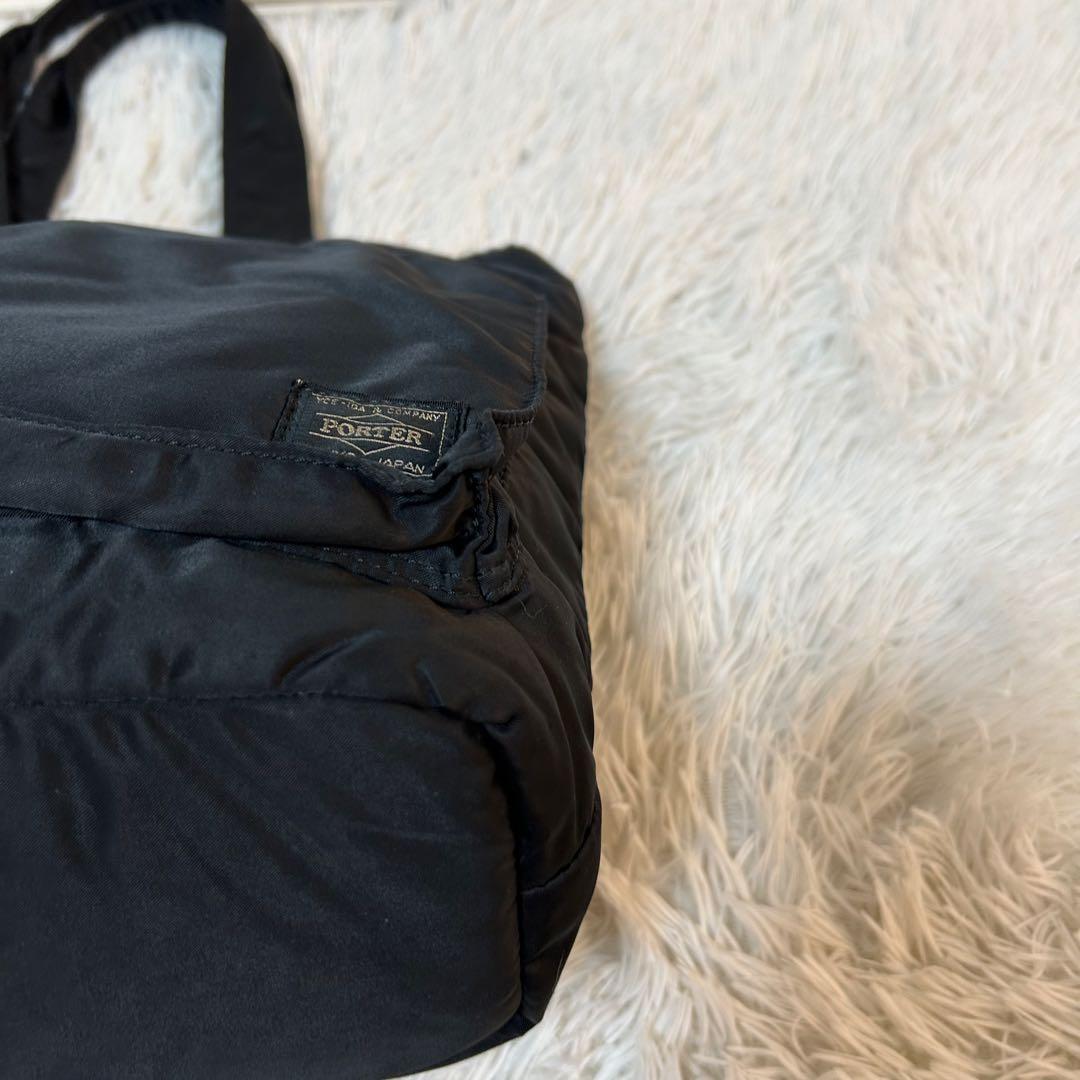 【美品✨人気/タンカー/A4】ポーター　トートバッグ　ビジネス　黒　通勤　肩掛可