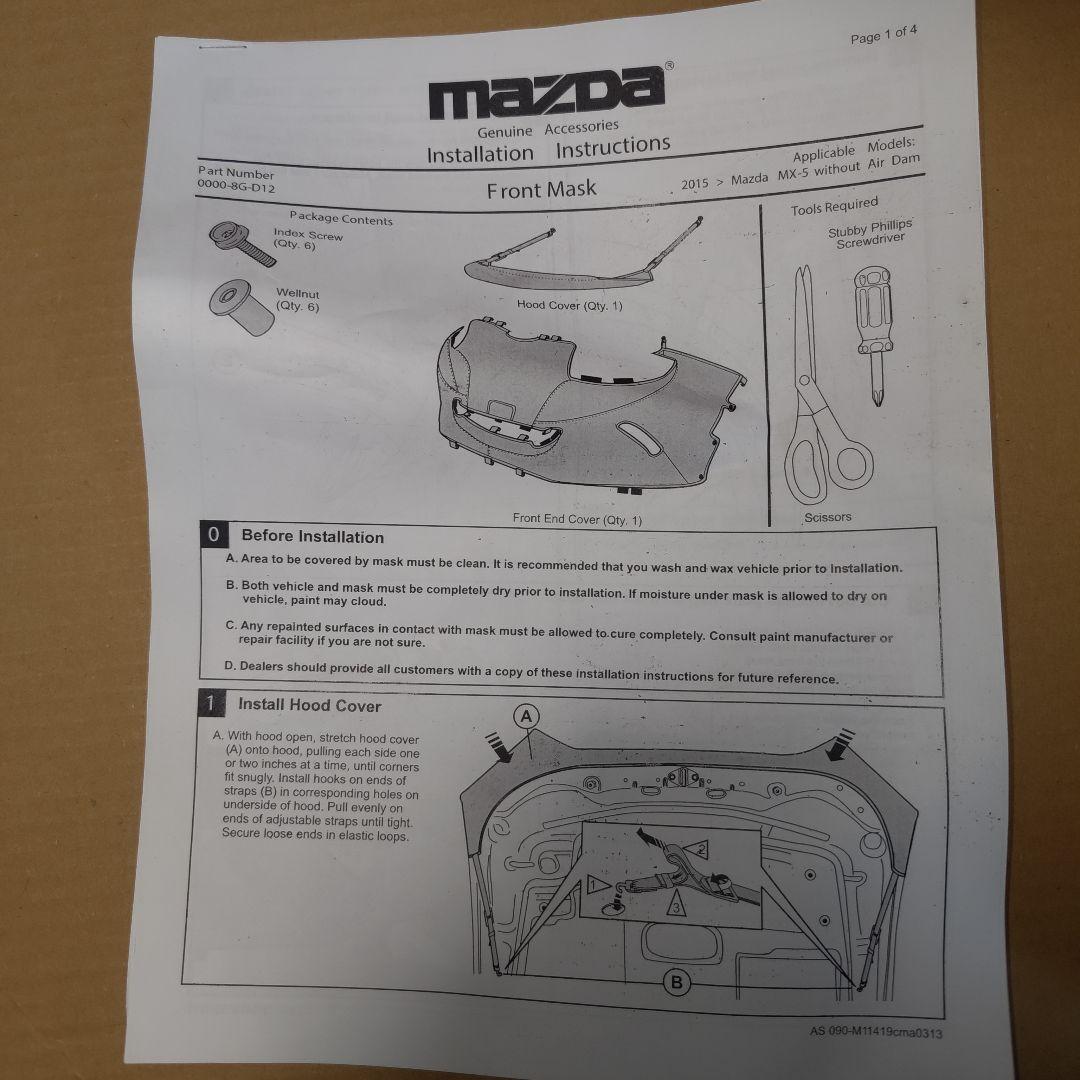 未使用品 MAZDA NDロードスター/MX-5 フロントマスク純正品