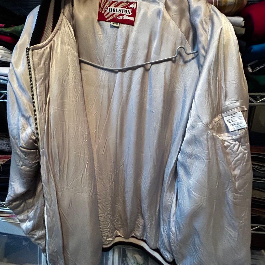 Houston スカジャン　スカル 蛇 刺繍 スカジャン