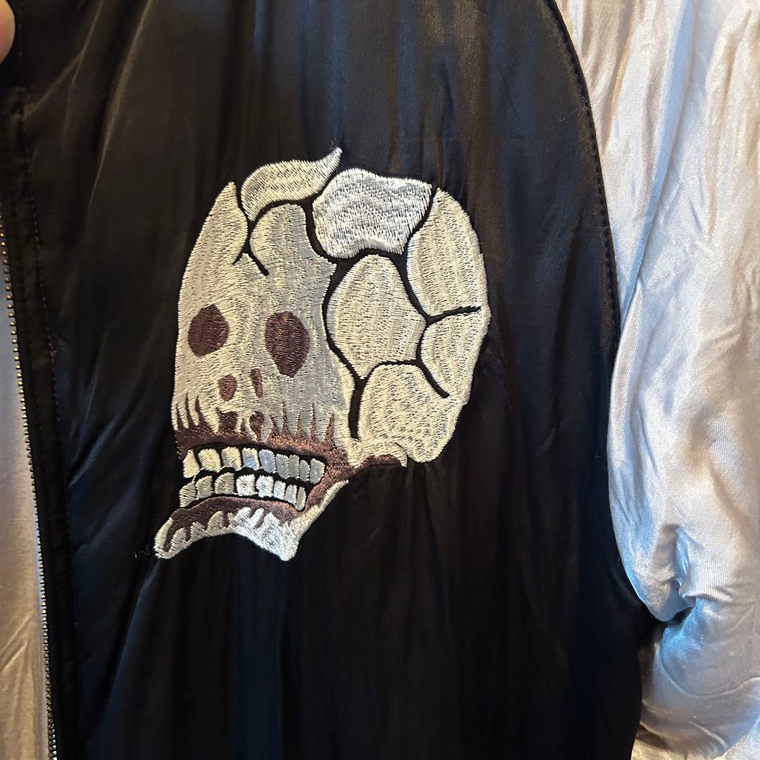 Houston スカジャン　スカル 蛇 刺繍 スカジャン