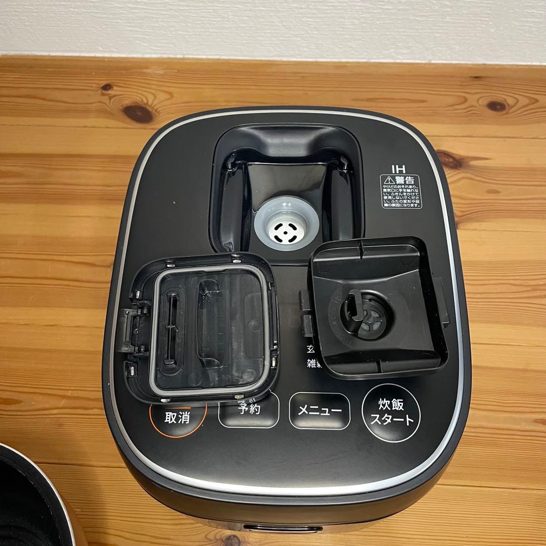 【使用回数1回】情熱価格 IH 炊飯器 5.5合炊き ブラック　起動確認済