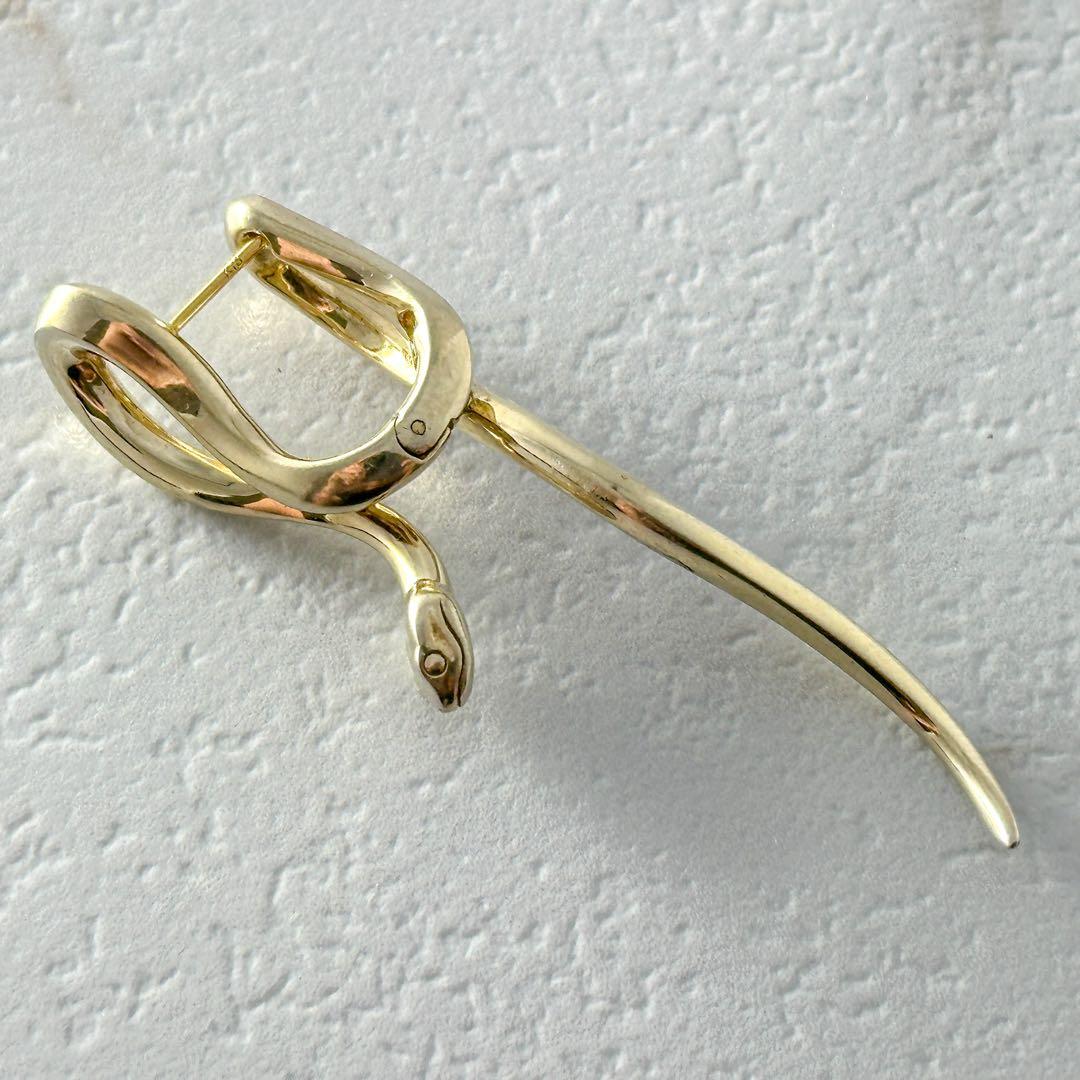 Jusitin　Davis　ラビリンス　ゴールドフィニッシュ　ピアス　スネーク