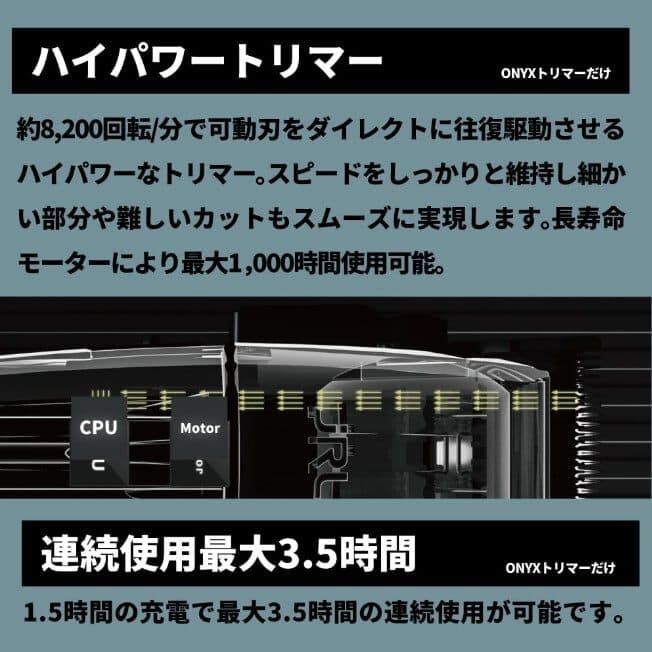 ・JRL GHOST[ONXY] トリマー　FF2020T-B ブラック