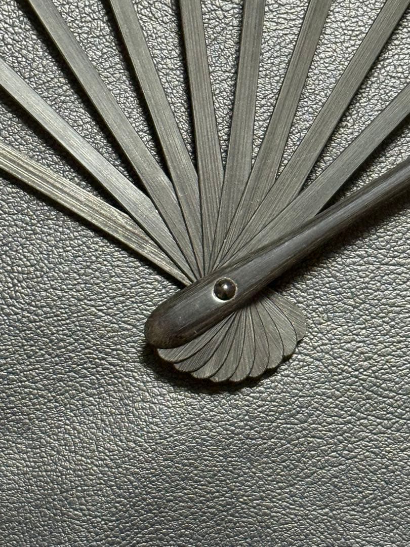 扇子　33.5cm 十松屋福井扇舗　狂女扇　妻紺　秋草図　仕舞扇　能楽　着物