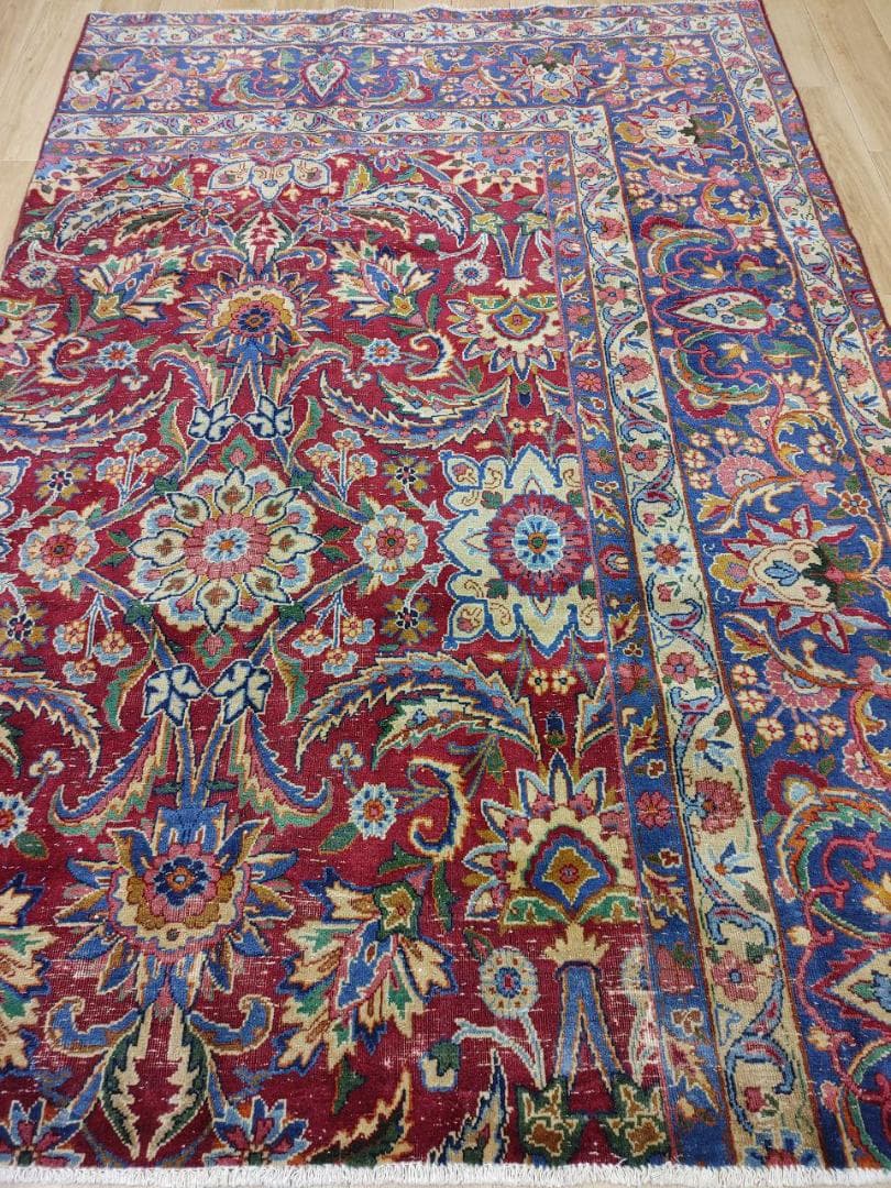 ペルシャ絨毯 ペルシャヴィンテージラグ 220x146 手織り オールド