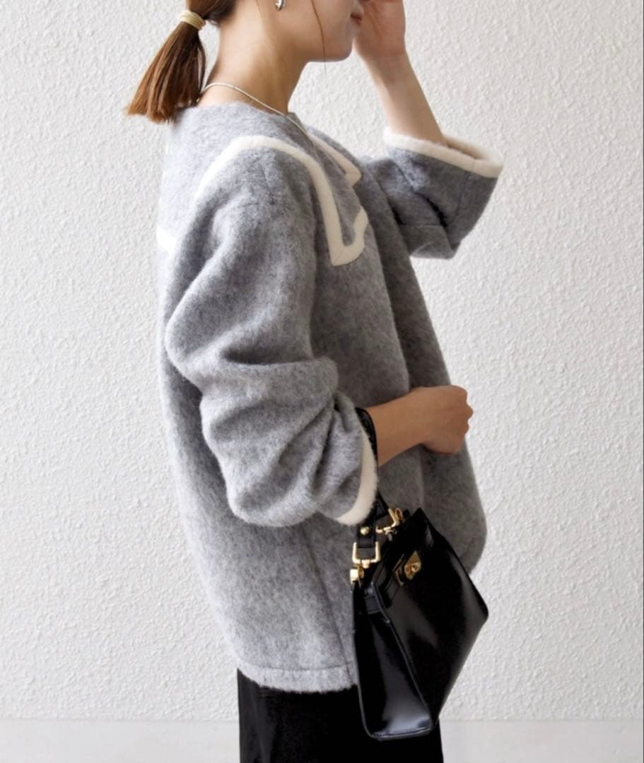 【‼︎値下げ‼︎タグあり!】新品 SHIPS any セーラー プルオーバー グレー