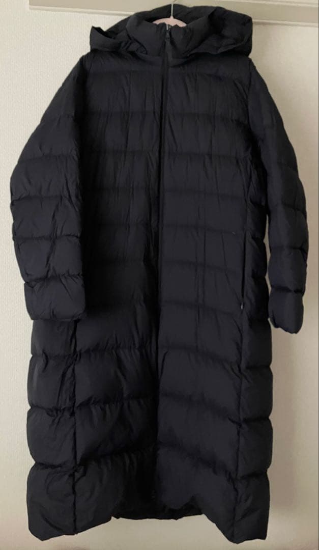 3XL♡ユニクロフード付きロングダウンジャケット　ネイビー