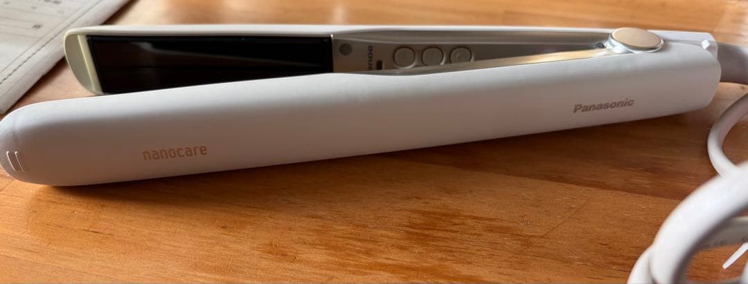 説明書付き Panasonic ナノケア ストレートアイロン EH-HS0J 白