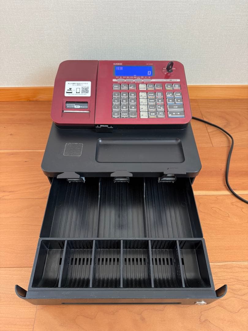 CASIO レジスター　SR-S200 赤