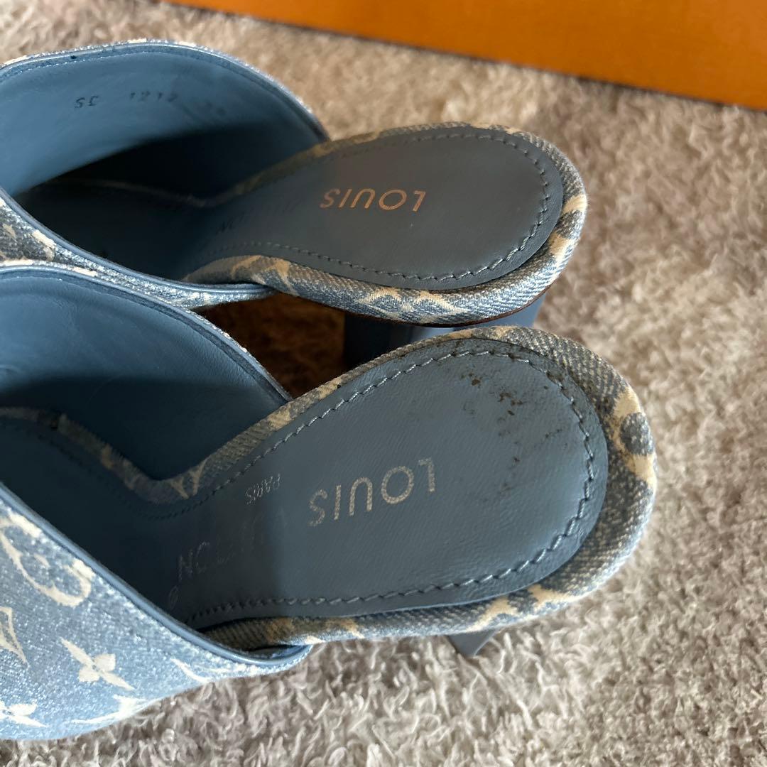 ルイヴィトン サンダル シルエットラインミュール　36 モノグラム　デニム