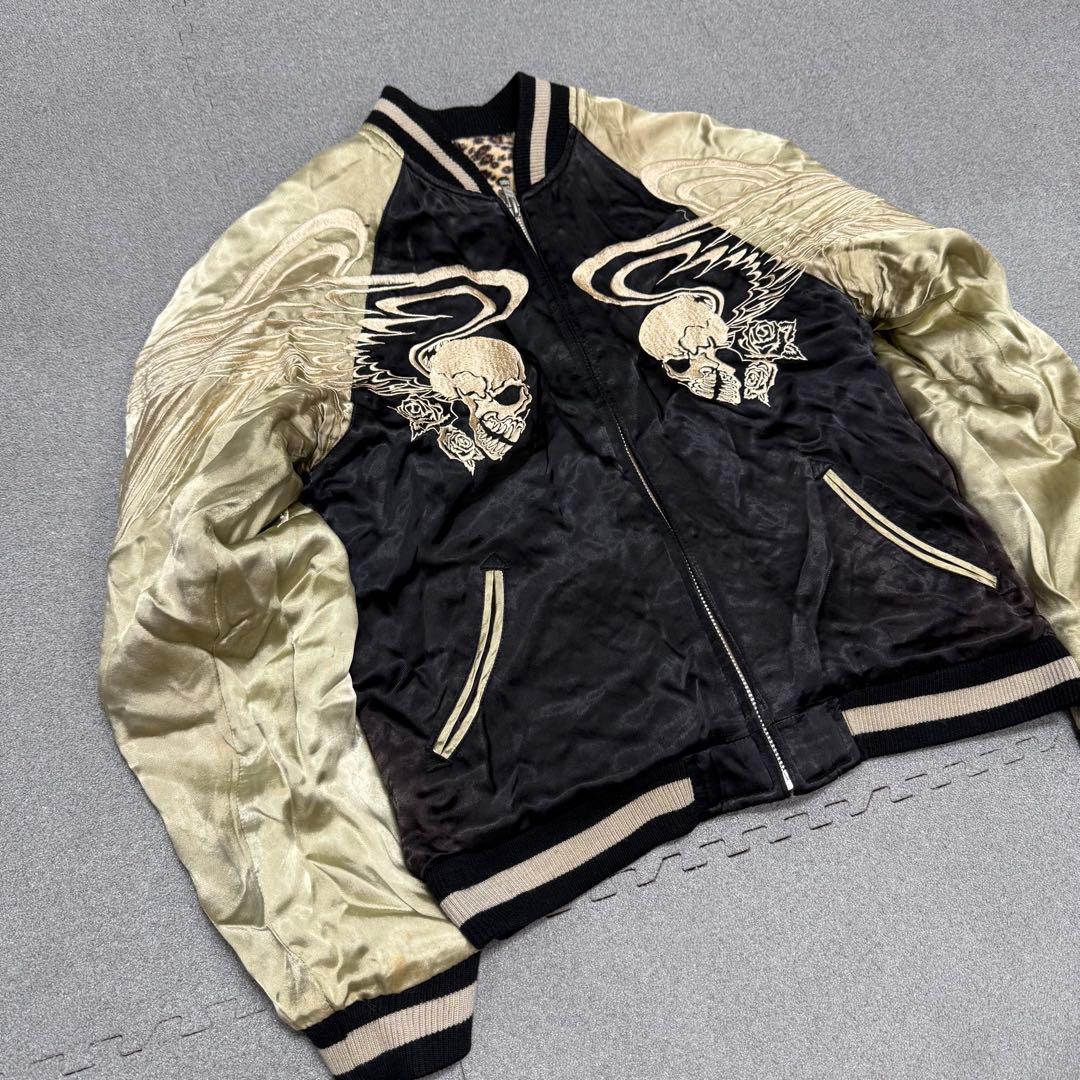 ジャケット・アウター 898 Satori Skull Rev Sukajan Jkt Leopard