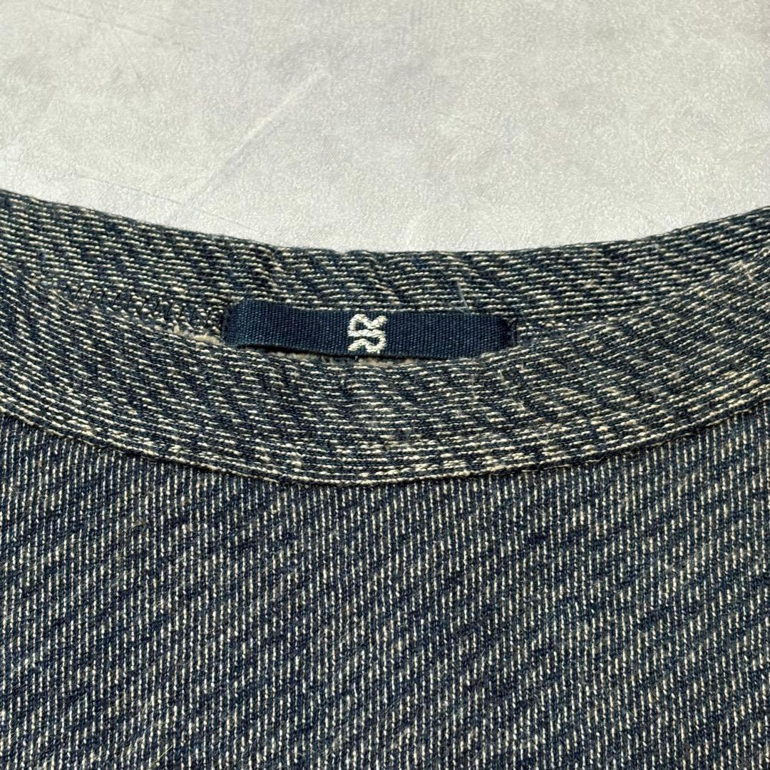 45R 45RPM 裏起毛 ヒッコリー ストライプ インディゴ ワンピース