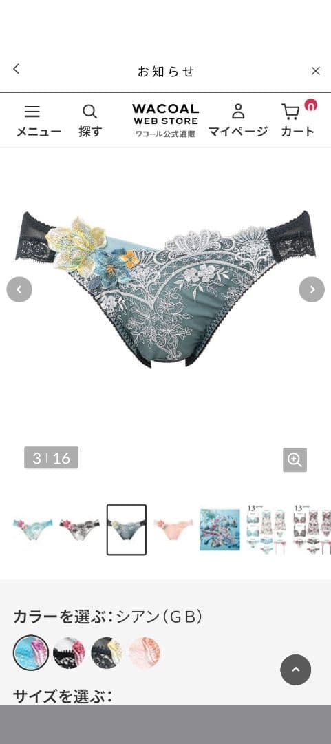 。ノブ様Sulute、13グループリッチベールブラG75、レギュラーショーツL。