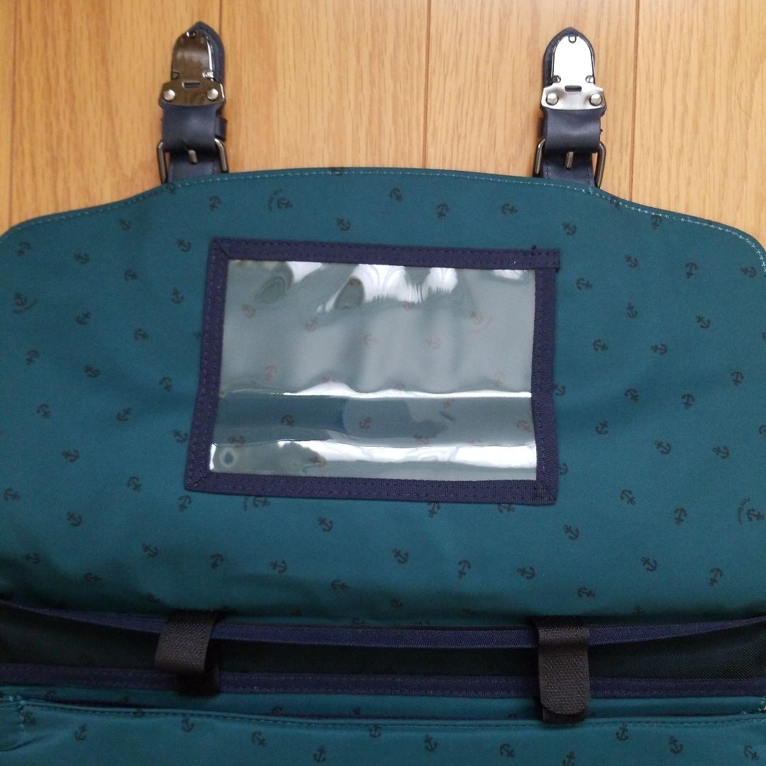 新品未使用 プチバトー リュック ランドセル グリーンとストライプ